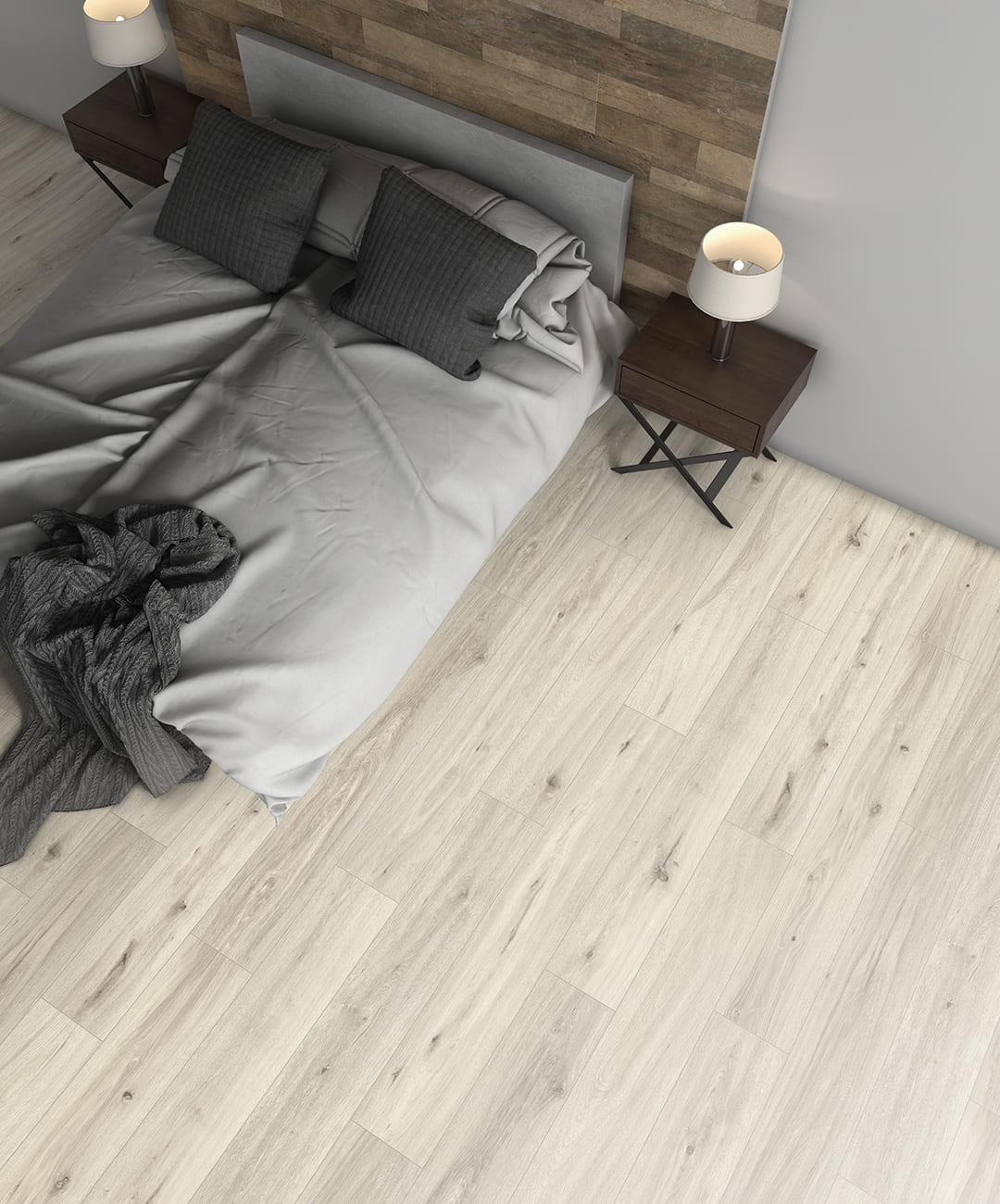 731-4 Eiche Gebuerstet Grau Oak Laminat Parke