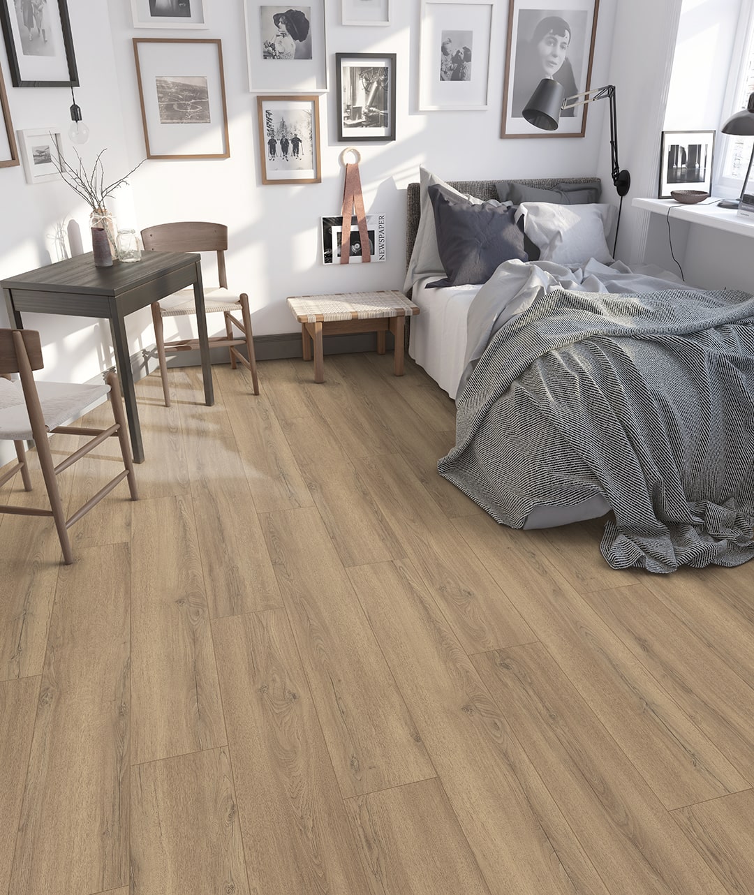 731-4 Eiche Greige Laminate Flooring
